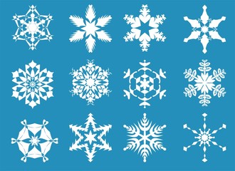 Vector snowflake design element for websites, blogs, advertisements, flyers, posters, backgrounds, business cards, logo, and tri-folds	