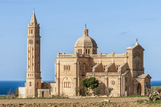 Ta' Pinu church near Gharb in Gozo, Malta