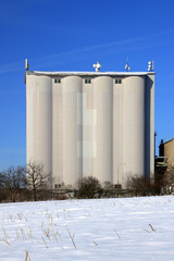 Obraz premium Czech Republic - agriculture silo on grain in winter