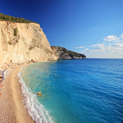 Obraz premium A view of a beach at Lefkada island, Greece