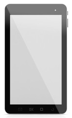  3D Black tablet pc on white