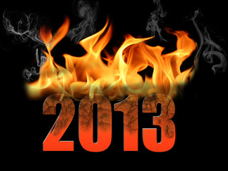 Year 2013 in Fire Text