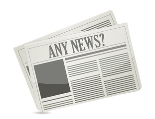 newspapers with headline "Any News"