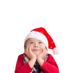 Weihnachtsmännchen träumt, freigestellt