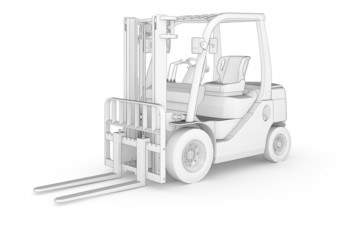 Gabelstapler (white isolated)