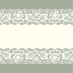Seamless lace pattern, flower vintage vector background.
