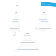 Paper cut icon of christmas