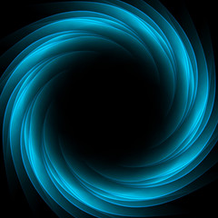 Dark glow blue swirl background.