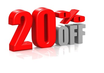20 percent off