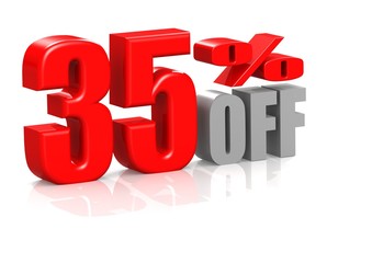 35 percent off