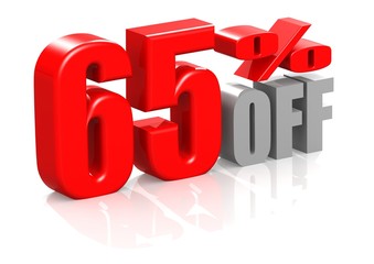 65 percent off