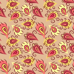 little abstract peacock feather seamless pattern