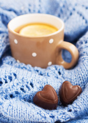 Cup of tea in the winter