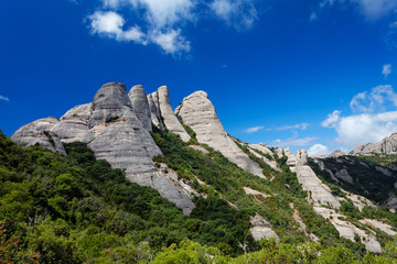 Fototapeta na wymiar Montserrat jest góra w pobliżu Barcelony, w Katalonii