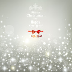 Elegant Christmas background with snowflakes and place for text.
