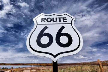 Papier Peint photo autocollant Route 66 signe nostalgique de la route 66