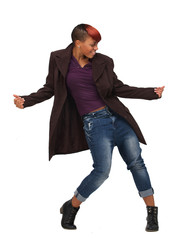 African American Woman Dancing to the Music