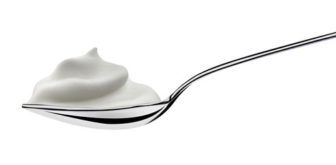 spoon of milk cream