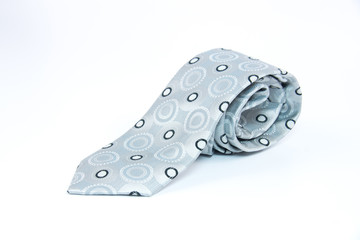 Silk suit tie isolated on white