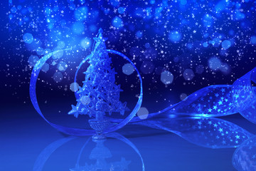 Blue Christmas collage