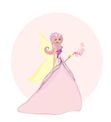 beautiful fairy vector graphic