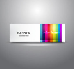 Vector rainbow colorful banner