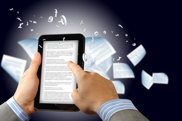 e book reader and books