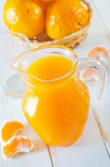 Fototapeta na wymiar tangerine juice
