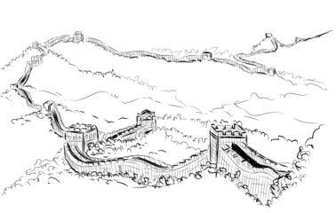 Vector World famous landmark collection : The Great wall, China
