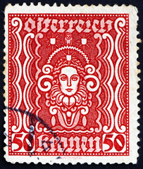 Postage stamp Austria 1922 Symbols of Art and Science