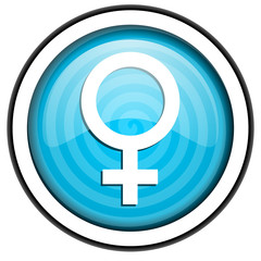 sex blue glossy icon isolated on white background