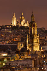 Fototapeta na wymiar Montmartre w Nocy