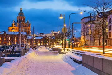 Raamstickers Winter in Helsinki © Scanrail