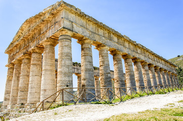 Doric Temple in Segesta, Sicily, Italy