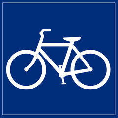 Schild blau - Fahrradverleih