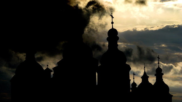 Ukraine Saint  Sophia Cathedral Kiev east sky summoning