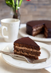 Homemade chocolate cake