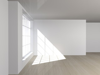 Obraz premium Zimmer mit großem Fenster