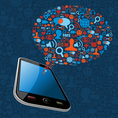 Social media bubble smart phone