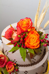 Fall Flower Cake