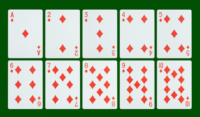 Playing cards - diamonds