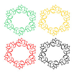 wreath of flowers, illustration