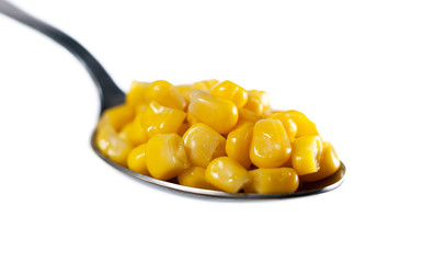 Corn in spoon