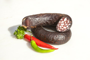 sausages handmade by the butcher