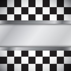 Checkered flag with frame