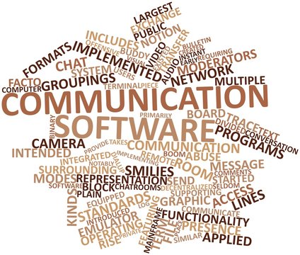 Word cloud for Communication software