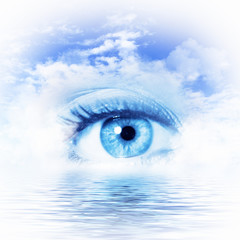 Eye overlooking water scenic