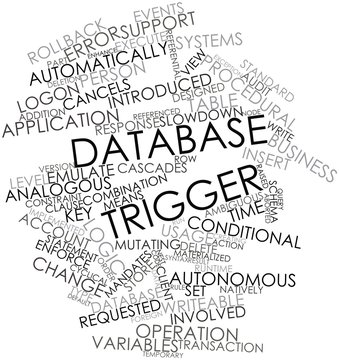 Word cloud for Database trigger