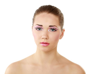 Fototapeta premium Woman eye with exotic style makeup,