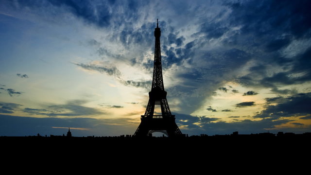 France Eiffel tower late afternoon